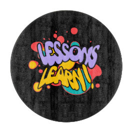 HOME PAINT SPLASH LESSONS LEARN CUTTING BOARD 