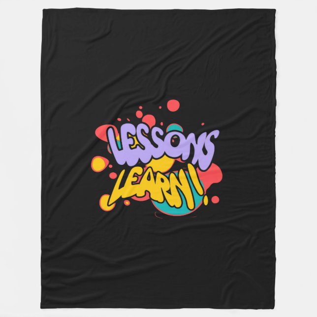 HOME PAINT SPLASH LESSONS LEARN FLEECE BLANKET  (Framsidan)