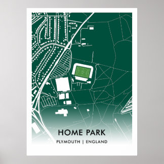 Home Park Poster - Hem för Plymouth Argyle FC, Eng