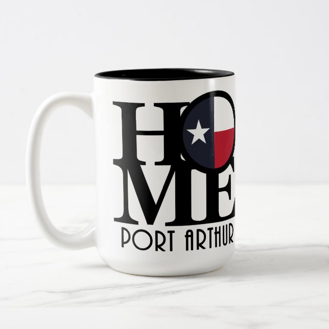 HOME Port Arthur Texas 15oz Två-Tonad Mugg (Vänster)