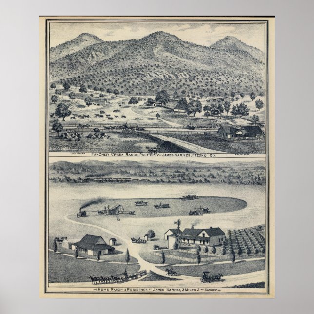 Home Ranches i Fresno, Kalifornien Poster (Framsidan)