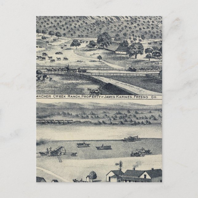 Home Ranches i Fresno, Kalifornien Vykort (Framsida)