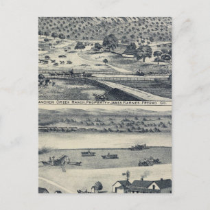 Home Ranches i Fresno, Kalifornien Vykort