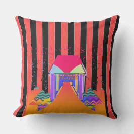 Home Red Black Rand Kudde