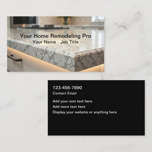Home Remodeling Services Simple Business Cards Visitkort (Fram/baksida)