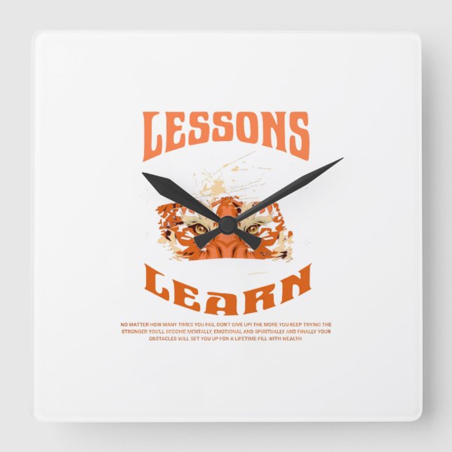 Home Resilient Gorilla Wall Clock Fyrkantig Klocka (Framsida)