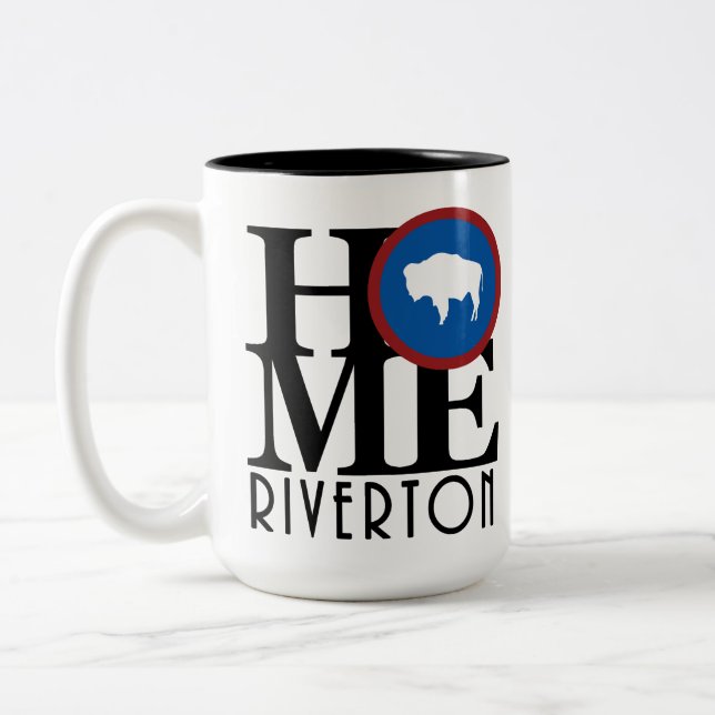 HOME Riverton Wyoming 15oz Två-Tonad Mugg (Vänster)