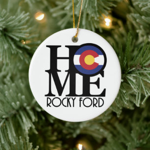 HOME Rocky Ford Colorado Julgransprydnad Keramik