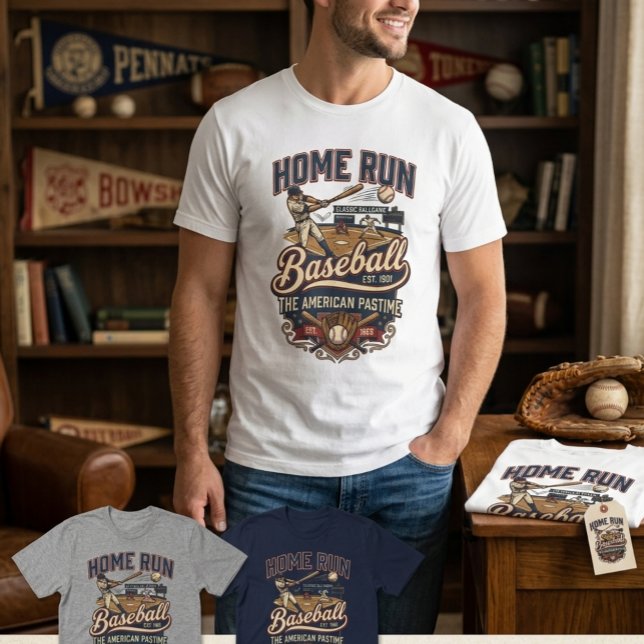 Home Run Classic Baseball T Shirt (Skapare uppladdad)