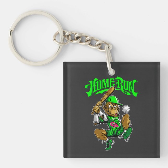 Home Run Monkey Baseball blir Hemlöpningsapa Baseb (Framsidan)