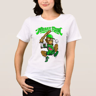 Home Run Monkey Baseball T Shirt