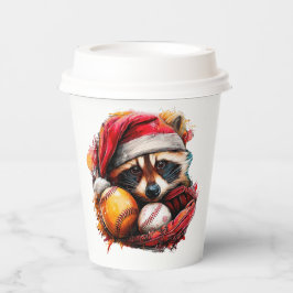 Home-Run Raccoon Ballgame Paper Cup