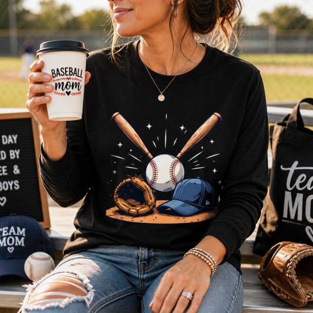 Home Run Vibes Baseboll Kärlek färgglad t-shirt (Skapare uppladdad)