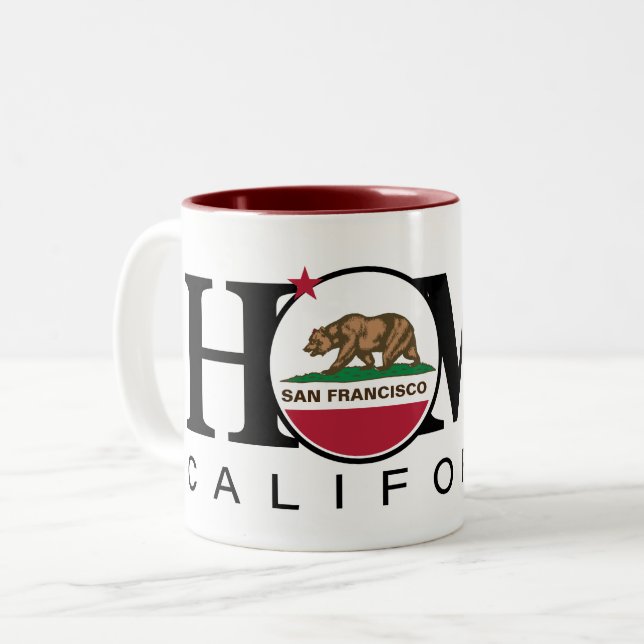 HOME San Francisco California Mugg (Framsida vänster)
