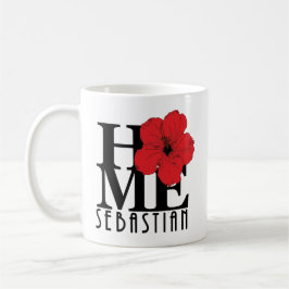 HOME Sebastian 11oz red hibiscus Kaffemugg