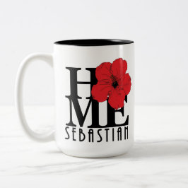 HOME Sebastian 15oz red hibiscus Två-Tonad Mugg