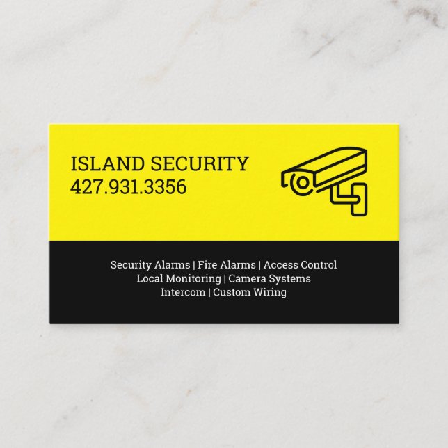 Home Security Company Business Card Visitkort (Framsida)