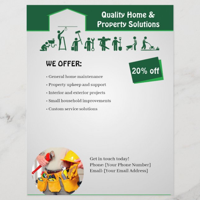 Home Services Flyer Template (Framsidan)