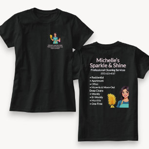 Home Städning Service Modern Woman Black T Shirt