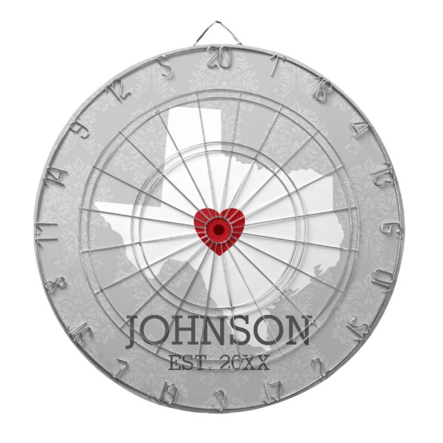 Home State Karta Art - eget namn Texas Darttavla (Framsidan)