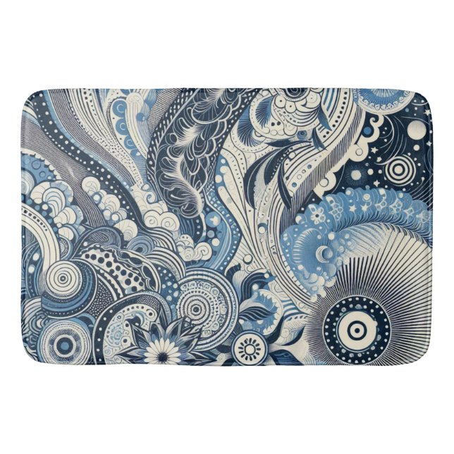 Home Studio Indigo Bloom Badrumsmatta (Framsidan)