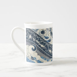 Home Studio Indigo Bloom Benporslin Mugg