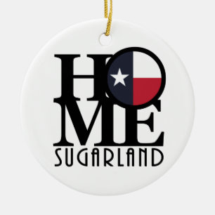 HOME Sugarland Texas Julgransprydnad Keramik