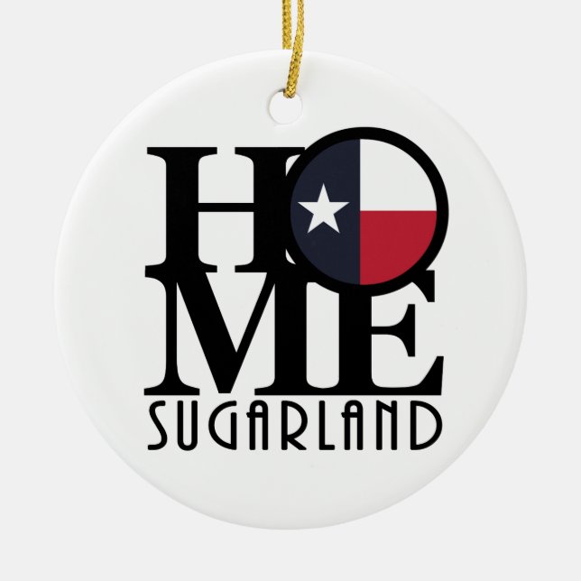 HOME Sugarland Texas Julgransprydnad Keramik (Framsidan)