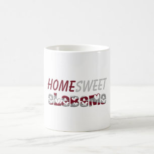 Home Sweet Alabama American Statlig flagga Hearts Kaffemugg