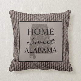 Home Sweet Alabama Faux Weave Kudde