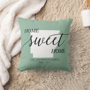Home Sweet Home Arizona State Family Namn Kudde