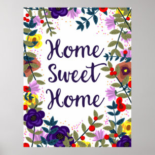 Home Sweet Home Blommigt Reef Poster
