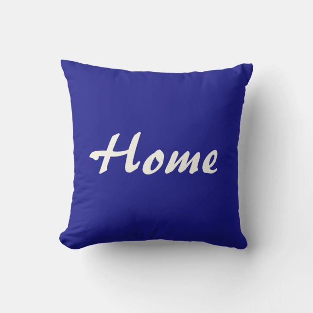 Home Sweet Home Blue och Beige Pillow Kudde (Framsida)