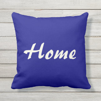 Home Sweet Home Blue och Beige Pillow Kudde