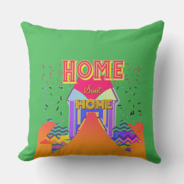 Home Sweet Home Bright-Grönt Kudde