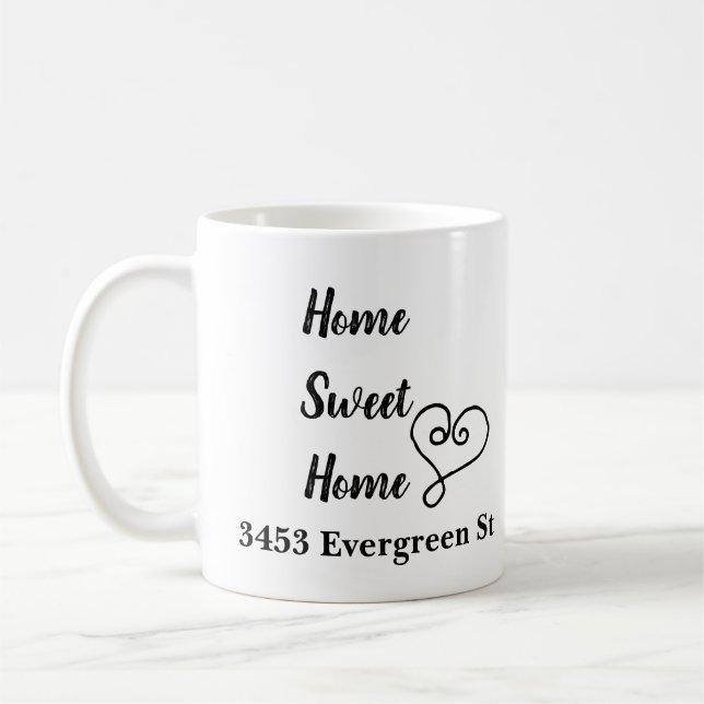 Home Sweet Home Family Houseuppvärmningsgåva Kaffemugg (Vänster)