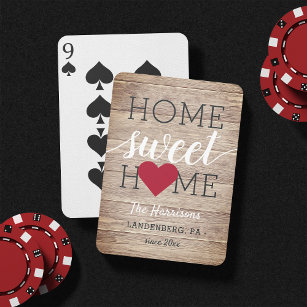 Home Sweet Home Family Namn & Hometown Casinokort