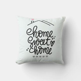 Home Sweet Home – Handwritten Pillow Design Kudde