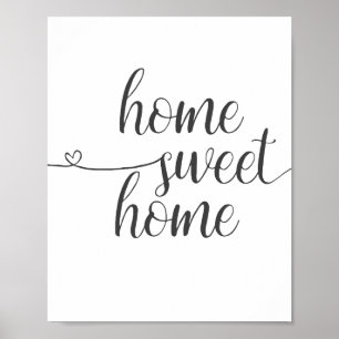 Home Sweet Home, Home Decor Print Poster