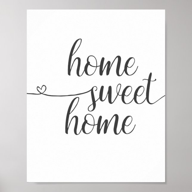 Home Sweet Home, Home Decor Print Poster (Framsidan)