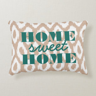 Home Sweet Home Ikat Ogee accent Pillow Prydnadskudde