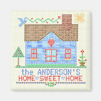 Home Sweet Home Kor Stitch House Personlig v2
