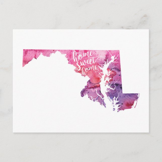 Home Sweet Home Maryland Vykort (Framsida)