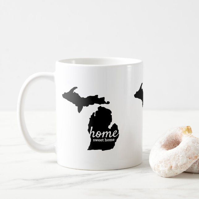 Home Sweet Home Michigan Silhouette Kaffemugg (Med munk)