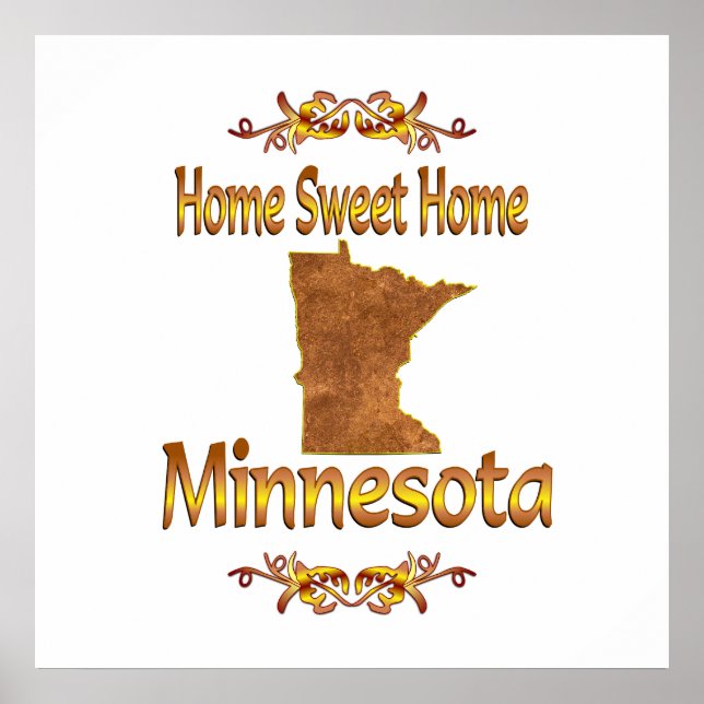 Home Sweet Home Minnesota Poster (Framsidan)