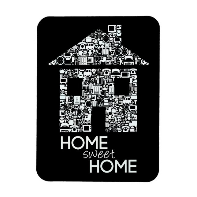 Home Sweet Home Novelty Flexible Fridge Magnet (Vertikal)