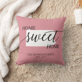 Home Sweet Home PA State Family Namn Dekorativ kud Kudde