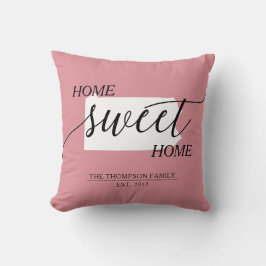 Home Sweet Home PA State Family Namn Dekorativ kud Kudde