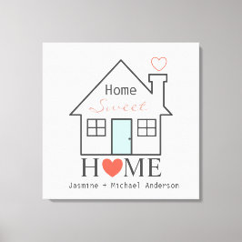 Home Sweet Home personlig Canvastryck