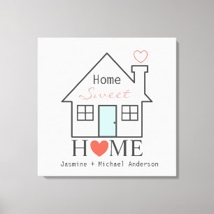Home Sweet Home personlig Canvastryck